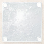 Klare Wasser-Blasen Glasuntersetzer (Rückseite)