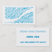 klare Wasser-Visitenkarte Visitenkarte (Vorne/Hinten)
