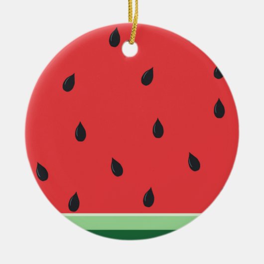 Klare Wassermelone Keramik Ornament (Vorne)