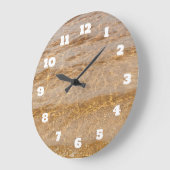 Klare Wassermuster Sandy Beach Brown Trendy Cool Große Wanduhr (Winkel)