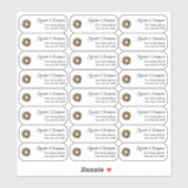 Klare Weihnachts-Rücksendeadresse individuell tran Aufkleber (Blatt)