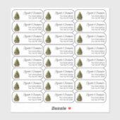 Klare Weihnachts-Rücksendeadresse individuell tran Aufkleber (Blatt)