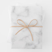Klare weiße Marmorplatte Geschenkpapier Set (Beispiel)