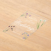 Klarer Akryllische Wildblumen Blumenzehen Acryleinladungen (Ablage )