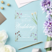 Klarer Akryllische Wildblumen Blumenzehen Acryleinladungen (In Situ (Hochzeit))