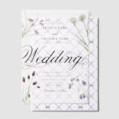 Klarer Akryllische Wildblumen Blumenzehen Pergament Einladungen (Versetzt (Einladung))