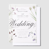 Klarer Akryllische Wildblumen Blumenzehen Pergament Einladungen (Versetzt)