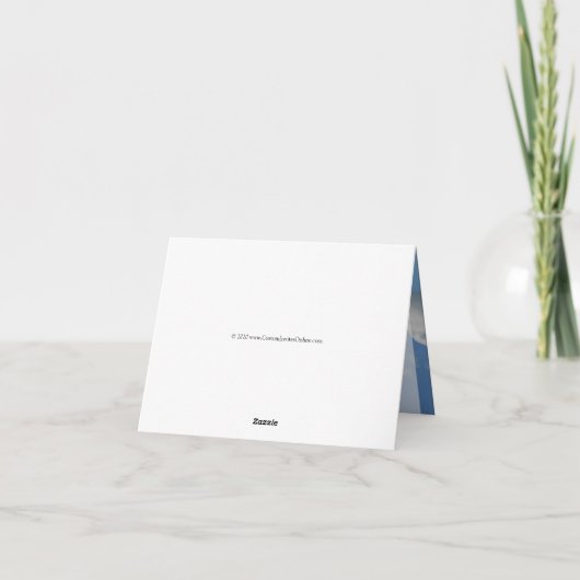 Klarer blauer Himmel Dankeskarte (Rückseite)