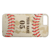 Klarer cooler Vintager Baseball Case-Mate iPhone Hülle (Rückseite (Horizontal))