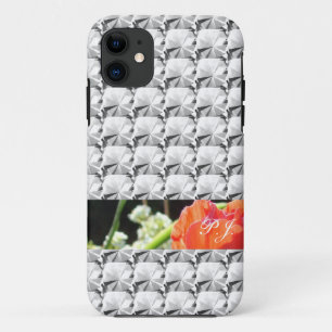 klarer Edelstein, Diamant mit Blütenstreifen Case-Mate iPhone Hülle