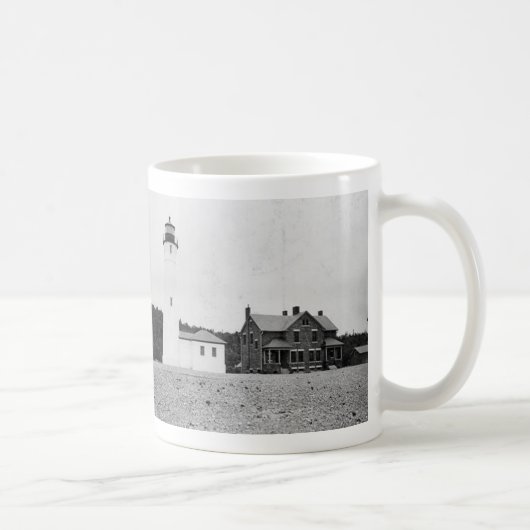 Klarer Punkt-Leuchtturm Kaffeetasse (Rechts)