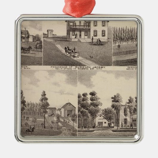 Klarer See, Waseca, Minnesota Ornament Aus Metall (Vorne)