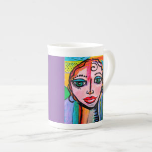 Klarer Vixen-Inspirational Knochen-China-Tasse Porzellantasse