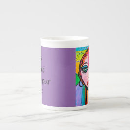 Klarer Vixen-Inspirational Knochen-China-Tasse Porzellantasse