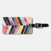 Klarer Watercolor Zickzack I Gepäckanhänger (Vorderseite horizontal)