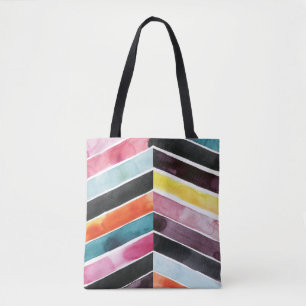 Klarer Watercolor Zickzack I Tasche