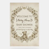 Klares Acryl-Babyshower-Willkommensschild Acrylschild (Vorderseite)