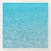 Klares blaues Meer Glasuntersetzer (Vorderseite)