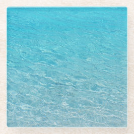 Klares blaues Meer Glasuntersetzer