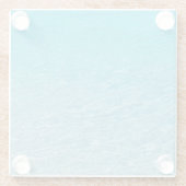 Klares blaues Meer Glasuntersetzer (Rückseite)