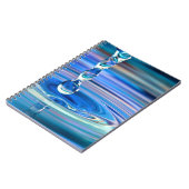 Klares blaues Wasser-Tropfen-Fließen Notizblock (Linke Seite)