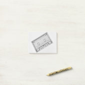 Klares Kassettenband Post-it Klebezettel (Auf Schreibtisch)