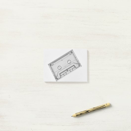 Klares Kassettenband Post-it Klebezettel (Auf Schreibtisch)