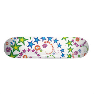 klares stars_2 auf Holz Skateboard