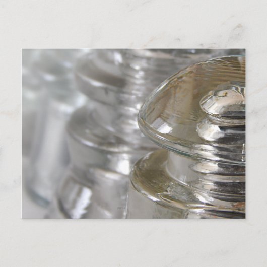 Klarglas-Isolatoren Postkarte (Vorderseite)