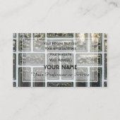 Klarglas-Ziegelwand mit weißen Streifen Visitenkarte (Rückseite)