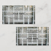 Klarglas-Ziegelwand mit weißen Streifen Visitenkarte (Vorne/Hinten)