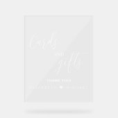 Klarglasaussehen Akryllisches Hochzeitszeichen mit Acrylschild (Vorderseite)