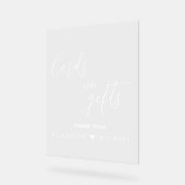 Klarglasaussehen Akryllisches Hochzeitszeichen mit Acrylschild (Winkel)