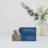 Klärgrube, die durch einen Gräber nachgefüllt wird Visitenkarte (Stehend Vorderseite)