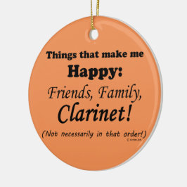 Klarheit macht mich glücklich keramikornament