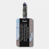 Klarheits-modernes Monogramm Gepäckanhänger (Rückseite vertikal)