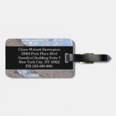 Klarheits-modernes Monogramm Gepäckanhänger (Rückseite horizontal)