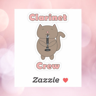 Klarinet Crew Cat Funny Aufkleber
