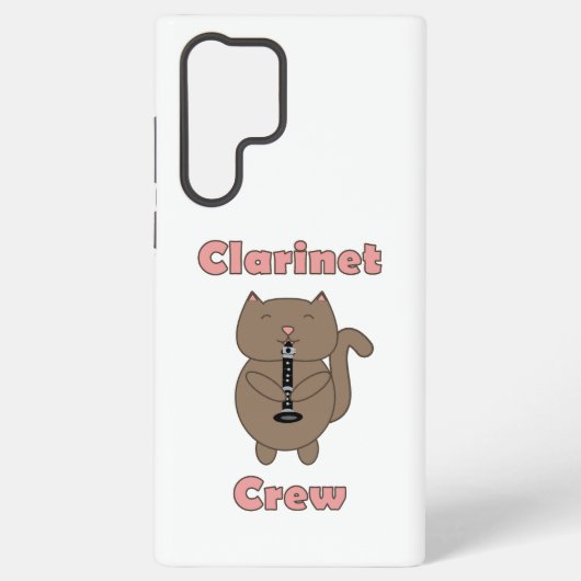 Klarinet Crew Cat Funny Samsung Galaxy Hülle (Rückseite)