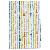 Klarinet Muster Mittlere Geschenktüte (Vorderseite)