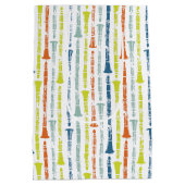 Klarinet Muster Mittlere Geschenktüte (Rückseite)