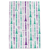 Klarinet Muster Mittlere Geschenktüte (Vorderseite)