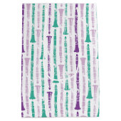 Klarinet Muster Mittlere Geschenktüte (Rückseite)