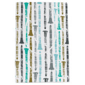 Klarinet Muster Mittlere Geschenktüte (Vorderseite)