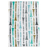 Klarinet Muster Mittlere Geschenktüte (Rückseite)