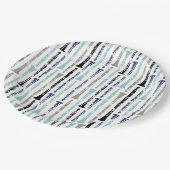 Klarinet Muster Pappteller (Schrägansicht)