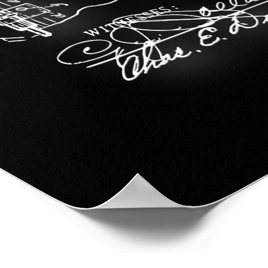 Klarinet Patent Poster (Ecke)