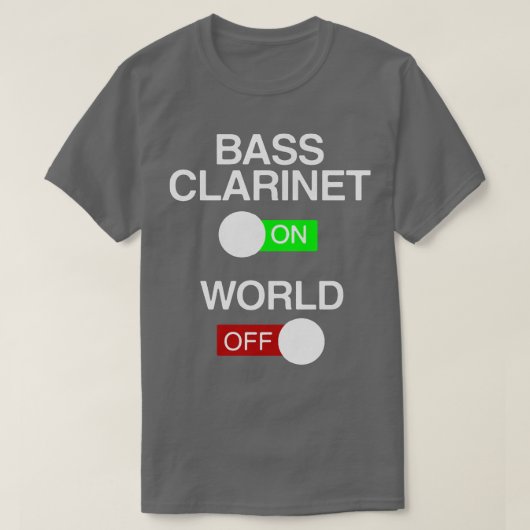 Klarinette auf der Welt T-Shirt (Design vorne)