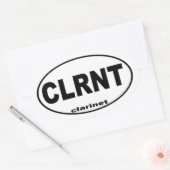 Klarinette Autoaufkleber Ovaler Aufkleber (Umschlag)