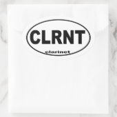 Klarinette Autoaufkleber Ovaler Aufkleber (Tasche)